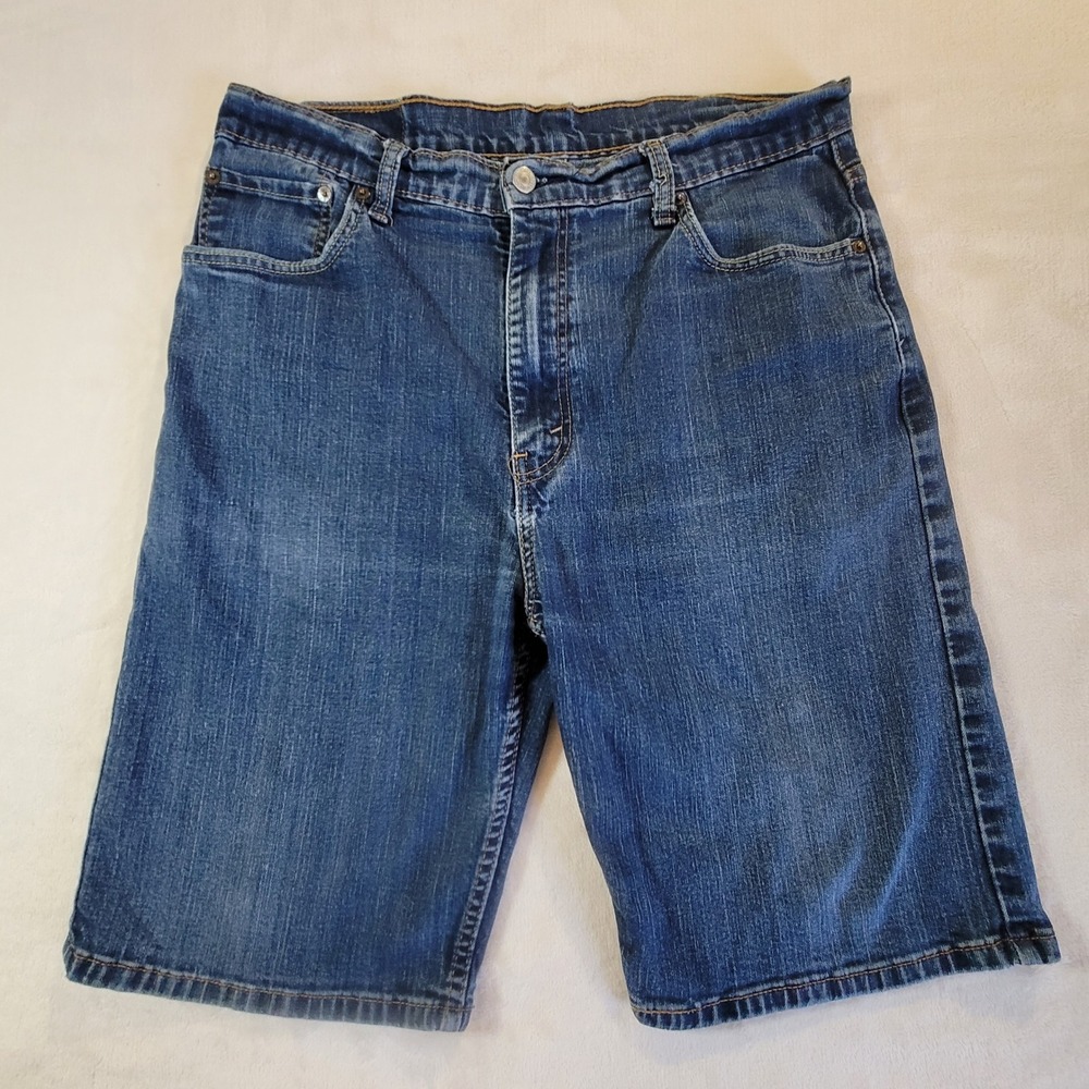 Levi's 569 Loose Straight Shorts Mens 36 Blue Denim Medium Wash Classic Fit